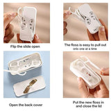 Portable Floss Dispensers,4Pcs Portable Dental Floss Dispensers,Refillable Travel Dental Floss Dispenser,Dental Floss Portable Cases Dispenser,Dental Floss Picks Dispenser Dental Floss Portable Cases