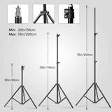 Photography Studio Backdrop Support System + 2X 25W LED Softbox Continuous Lighting Kit with Black/White/Gray/Green Screen Backdrop 2x2m Background Support Stand for Photo Video Shooting