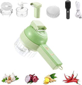 4 in 1 Handheld Electric Vegetable Cutter Set, Multifunction Vegetable Fruit Slicer Chopper, Electric Meat Mincer and Electric Vegetable Cutter for Home Restaurant, for Vegetable Cooking