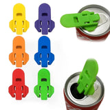 Manual Can Opener 6 Pcs Colorful Easy Reusable Can Opener Beverage Can Cover Shields Tab for Pop Coke Beer Soda Drink