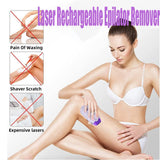 Laser Rechargeable Epilator Remover, Fast Painless Hair Removal Tool Manual Shaver, Household Electric Epilator, Induction Blue Light Epilator, Painless Hair Removal Skin Exfoliator Removal Tool