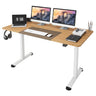 140 x 70cm Large Electric Standing Desk, Height Adjustable Sit to Stand Desk, Metal Frame & Powerful Motor, Button Controller, Headphone Hook, Ergonomic Standing Workstation