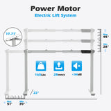 Silver Standing Desk Frame with Memory Smart Controller Height Adjustable Range 28"-45", Width Range 39"-51" Electric Tabletop Riser Standing Desk Motor Converter (Ash Grey Base ONLY)