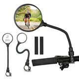 2 Pcs Bike Mirror, Bicycle Mirror Handlebar Mount, Adjustable Rotatable Bending Wide Angle Rear View Mirrors, Acrylic Convex Safety Mirror Mountain Road Bike, Electric Bike Accessories, Easy Install