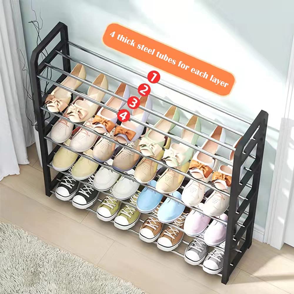 Simplicity Shoe Rack- Shoe Storage Organiser (4-Black)