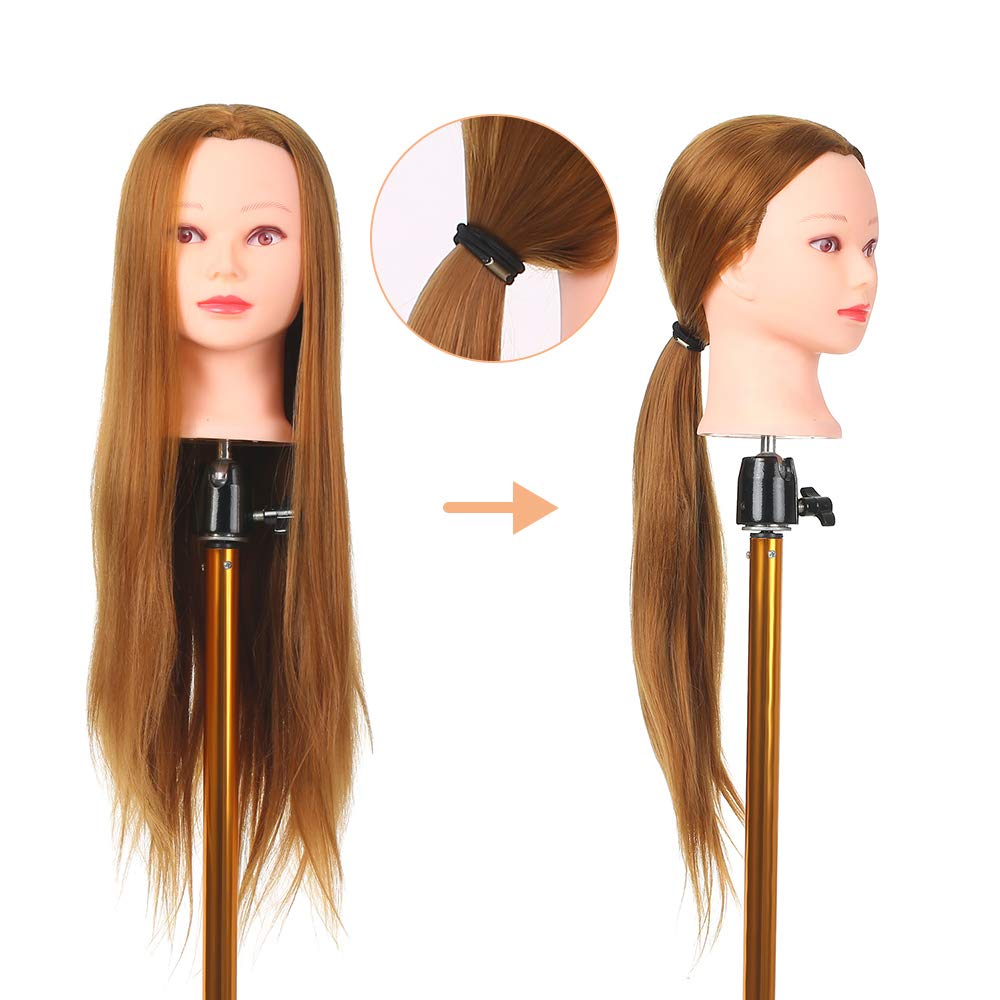 Mannequin Head with Clamp Holder for Braiding Hair Styling Practice Manikin Head for Hairdresser Professional Cosmetology Dummy He