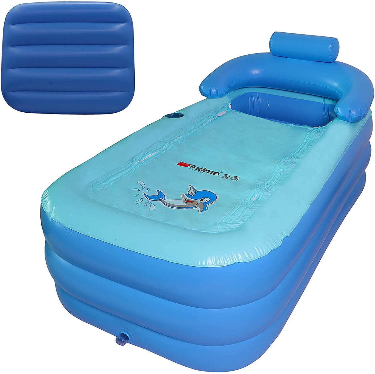 Portable Folding Inflatable Bathtub,with Pedal Air Pump,Inflatable Adult Bath Tub,for Adult Senior Shower Inflatable Pool Bathroom Home SPA (High-Density PVC)