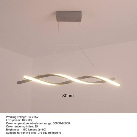 Modern Led Chandelier Lighting Creative Pendant Lamps for Ceiling of The Island Table Top Bar Office Bedroom Kitchen Living Room ( L80CM Pendant)