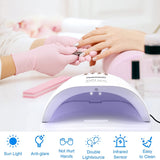 220W UV LED Nail Lamp, AiScrofa UV Nail Polish Light with Phone Holder Professional Nail Gel Polish Dryer Curing Lamp with 4 Timer Setting, Auto Sensor 45 Beads for Nail Art Design