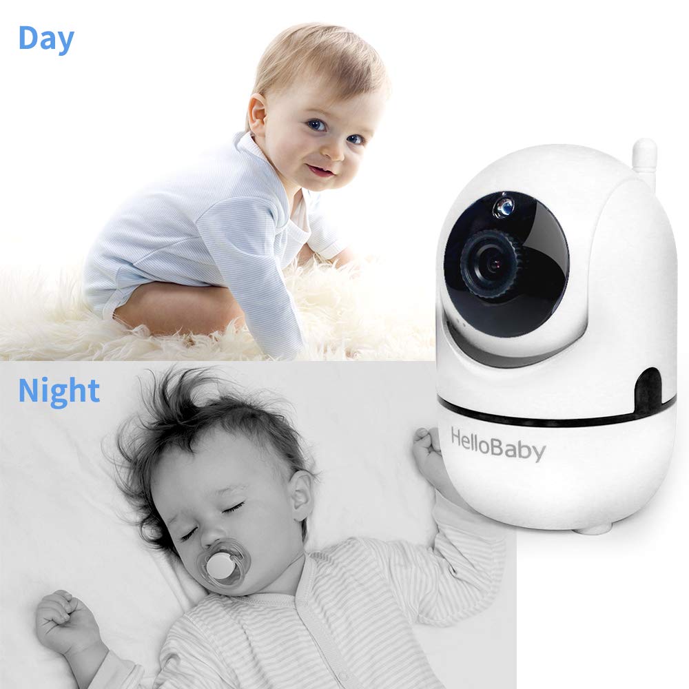 Wireless Baby Monitor with Camera and Audio,3.2’Screen, 2.4Ghz Video Monitor with Night Vision, Temperature Display, Lullabies, 960ft Range ,High Capacity Battery