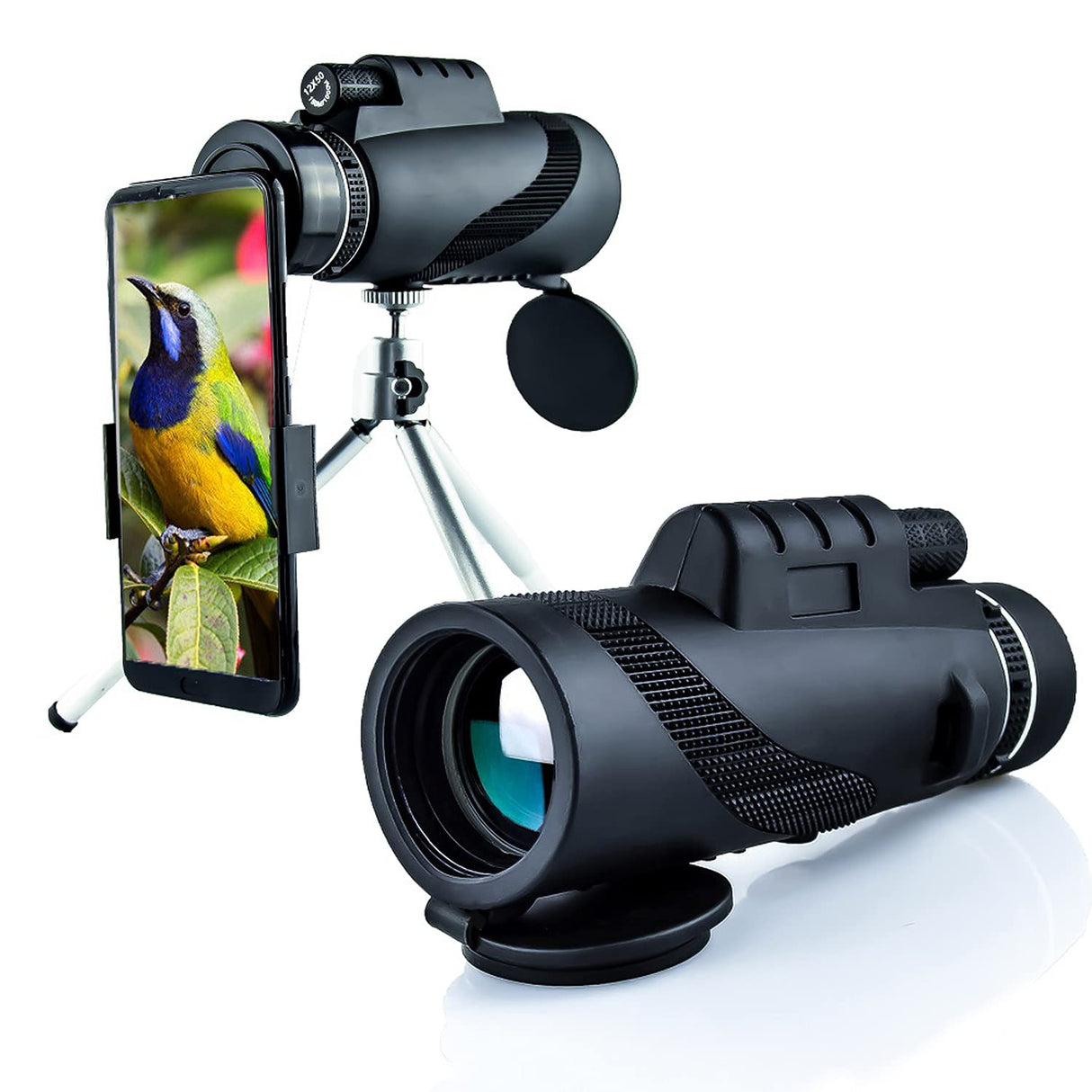 Monocular Telescope BAK4 Prism,40×60 HD,with Phone Adapter and Tripod,Use to Bird Watching,Scenery,Concert,Camping,Travel