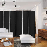 6 Panel Room Divider, 300x180CM Folding Privacy Screen with Steel Frame & Fabric Surface, Standing Wall Separator, Home Office Partition for Bedroom, Living Room, Restaurant