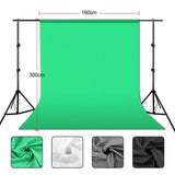 Photography Studio 3375W Continuous Lighting Softbox Background Kit 15 x 45W Bulbs + 5-Socket Light Heads Soft Box Kit + 4 Backdrops (Black/White/Green/Gray) Background Light Stand Reflector