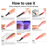 Poly Extension Gel Kit with 36W LED U V Nail Lamp Set 4 Colors Poly Nail Gel with Nail Slip Solution Base Top Coat and Manicure Tools for Nail Design