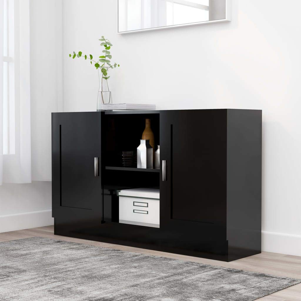 Sideboard with 2 compartments and 2 Doors, Buffet Table Kitchen Cabinet Freestanding Console Table Cupboard Chest for Living Room Dining Room Bedroom or Entry, 47.2"x12"x27.6" Chipboard