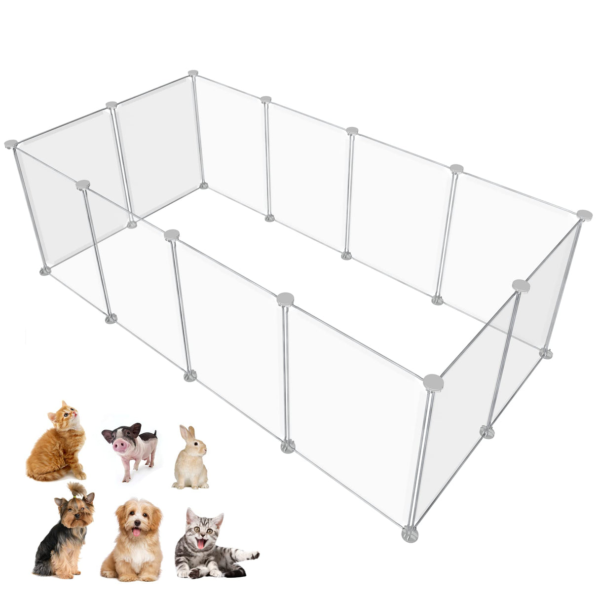 Pet Playpen Portable Small Animals Playpen, Pet Fence Yard Fence for Guinea Pigs, Bunny, Ferrets, Mice, Hamsters, Hedgehogs, Puppies, Turtles