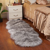 Soft Faux Sheepskin Fur Rug Fluffy Area Rug Floor Mat Luxury Carpets Chair Cover Seat Pad Shaggy Rug for Bedroom Sofa Living Room (2x5 Ft Sheepskin)