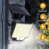 106 LED Solar Motion Sensor Light Outdoor IP65 Wall Security Garden Flood Lamp