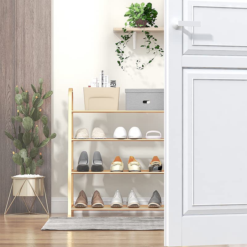 Simplicity A-Shaped 4 Tier Shoe Rack- Shoe Storage Organiser (White)