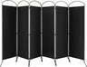 6-Panel Folding Room Divider, Privacy Screen, Portable Polyester Fabric Wall Divider and Separator, Freestanding Privacy Protection for Living Room, Bedroom, Office