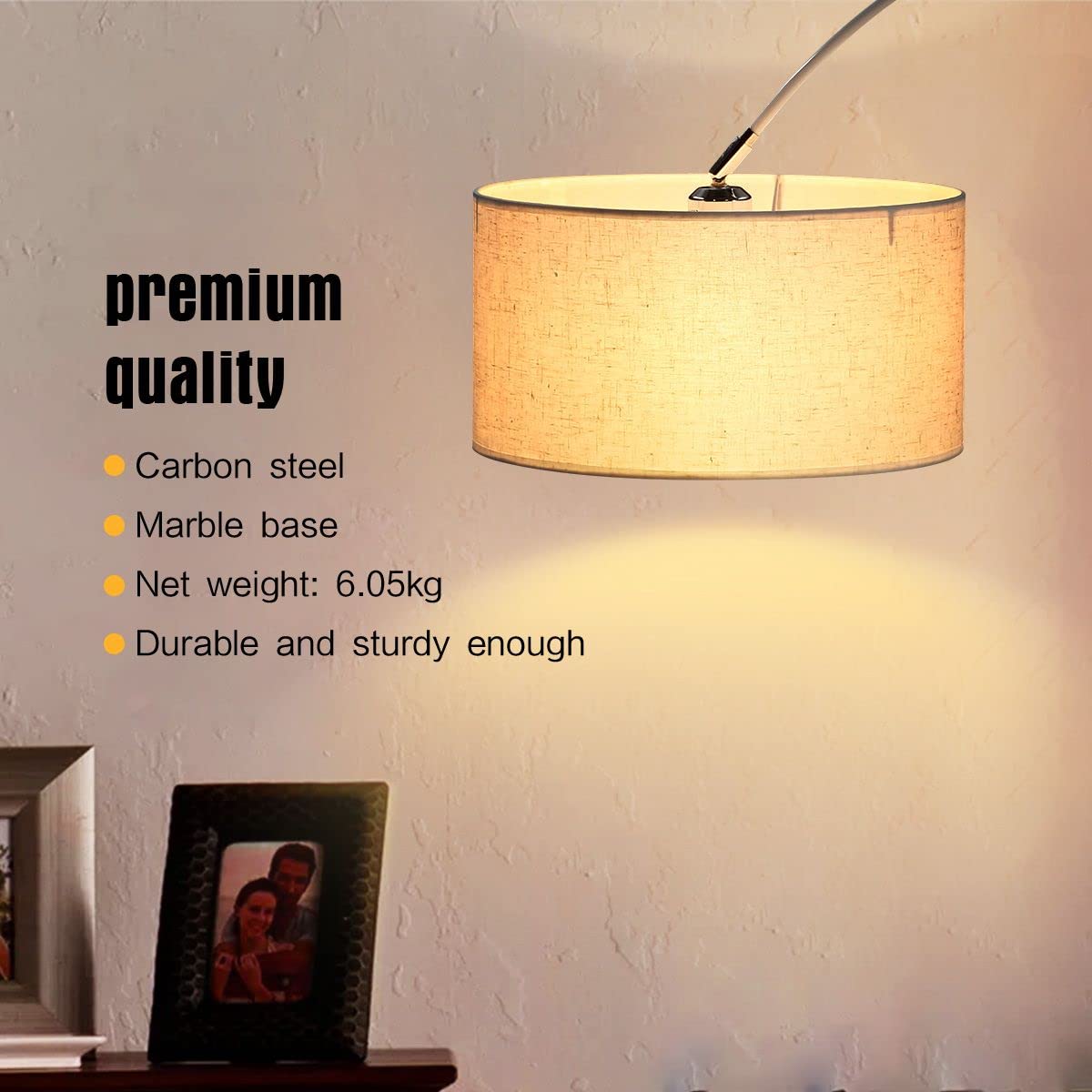 LED Floor Lamp Corner Standing Reading Adjustable Living Room Lamp