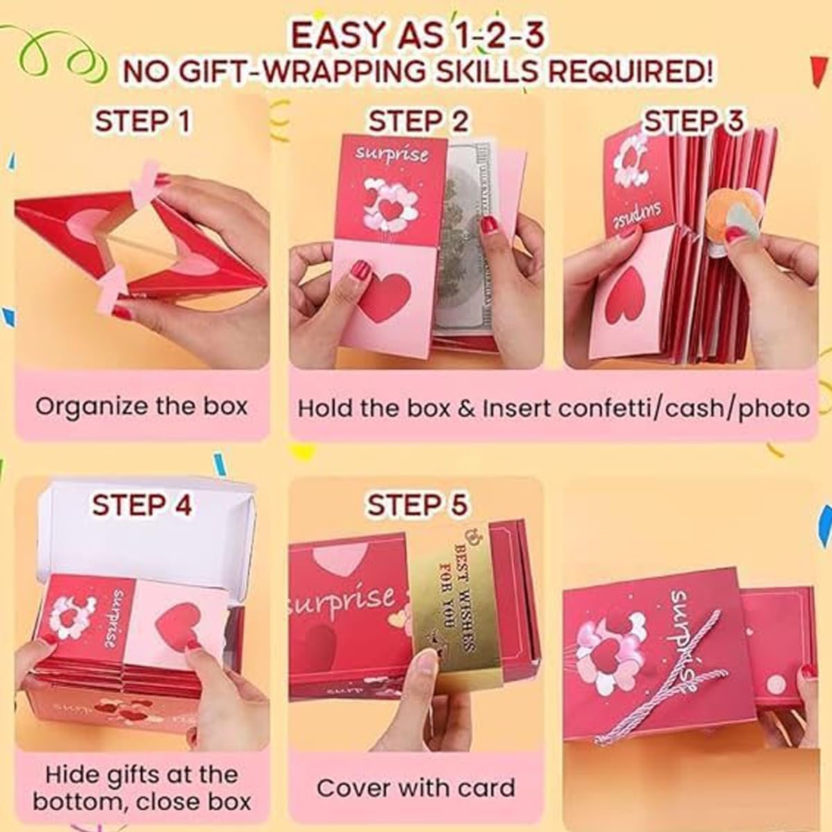 Christmas Surprise gift box - Surprise Gift Box Set, New Merry Christmas Surprise Gift Box Explosion for Money, Funny Box