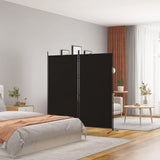 2-Panel Room Divider Living Room Bedroom Partition Privacy Protection Screen Room Separator Folding Dressing Wall Black Fabric