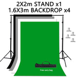 Photo Studio Soft Box Lighting Kit, Bulb Lamp 2 Reflectors for Portrait Product Fashion Shooting Professional Photography Continuous Light Studio Equipment. (softbox+ Backdrop Lighting kit)