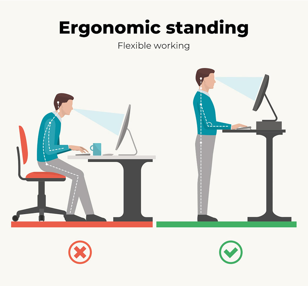 Electric Standing Desk, 120 X 60cm Height Adjustable Sit Stand Desk, 4 Height Memory Home Office Desk, Whole Piece Computer Workstations with Telescopic Frame (Black Top + White Frame)