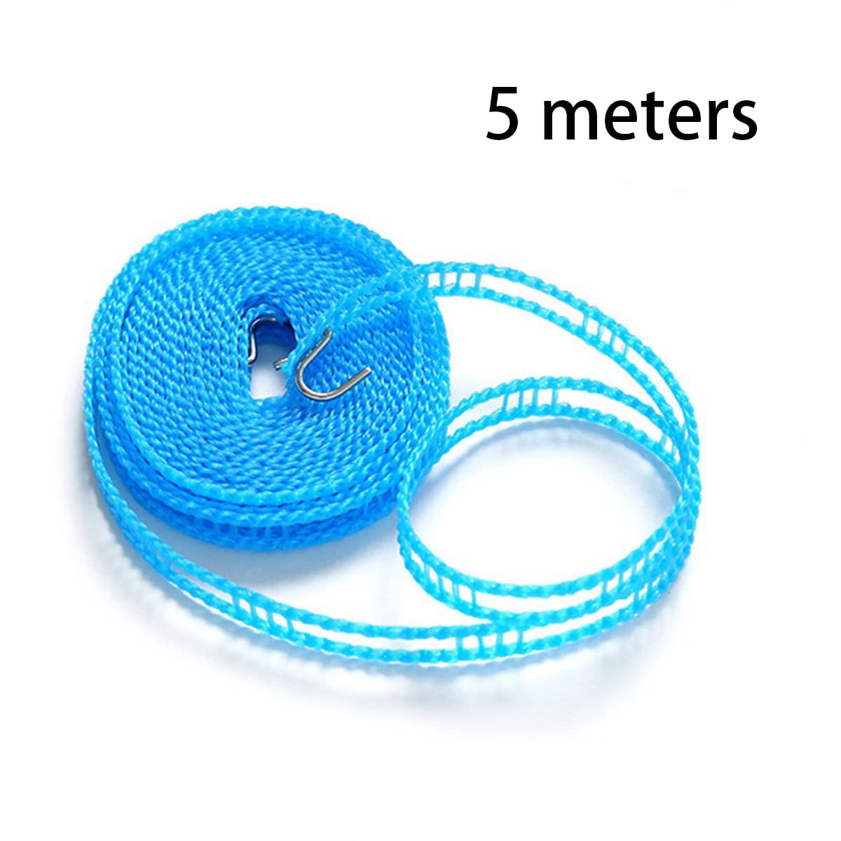 Nylon Clothesline 5m Adjustable Portable Washing Line Windproof Non-Slip for Home Hotel Travel Outdoor Camping Hanger Rope