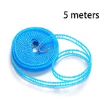 Nylon Clothesline 5m Adjustable Portable Washing Line Windproof Non-Slip for Home Hotel Travel Outdoor Camping Hanger Rope