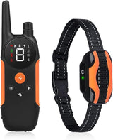 Dog Training Collar Electric With Remote, Safe Shock/Vibration/Beep Stimulus, Large 500mha Rechargeable Battery and Waterproof, 600 Meters Long Distance Remote Control