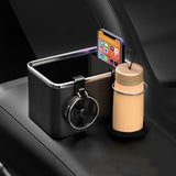 Car Armrest Cup Holder, Car Tissue Storage Box, Car Center Console Seat Organizer, Multifunction Front Seat Holder for Phone/Sunglasses/Card/Keys with 3 Cups Drink Holder Black