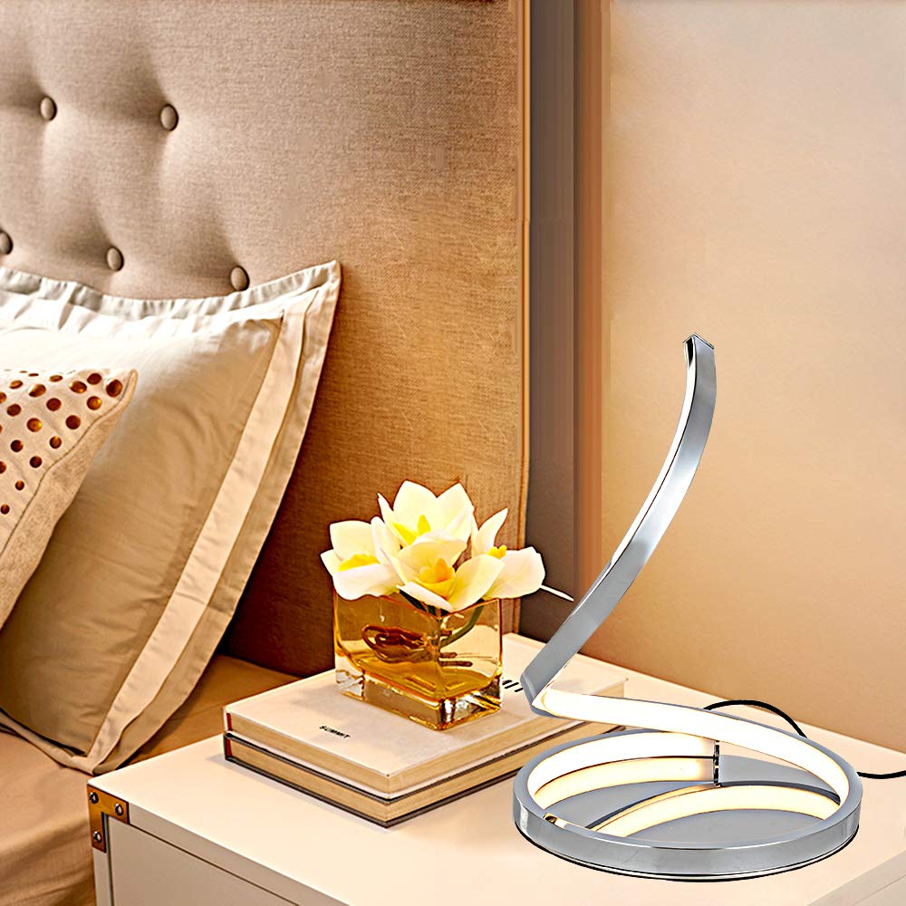 LED Bedside Table Lamp Modern Dimmable Touch Control Night Light