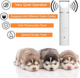 Dog Clipper Dog Grooming Kit with 4 Cutter Head and 4 Guide Combs, Dog Nail Grinder Dog Nail Trimmers, Electric Quiet, USB Rechargeable, Trimming Dog's Hair Around Paws, Eyes, Ears, Face, Rump