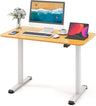 Electric Standing Desk, Ergonomic Stand Computer Desk, Built-in Cable Management Hole, Button Controller, Home Office Height Adjustable Computer Workstation, Anti-Collision Design