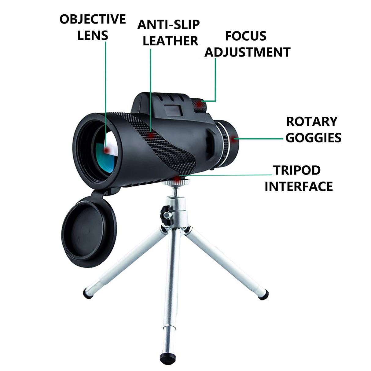 Monocular Telescope BAK4 Prism,40×60 HD,with Phone Adapter and Tripod,Use to Bird Watching,Scenery,Concert,Camping,Travel