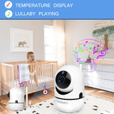 Wireless Baby Monitor with Camera and Audio,3.2’Screen, 2.4Ghz Video Monitor with Night Vision, Temperature Display, Lullabies, 960ft Range ,High Capacity Battery