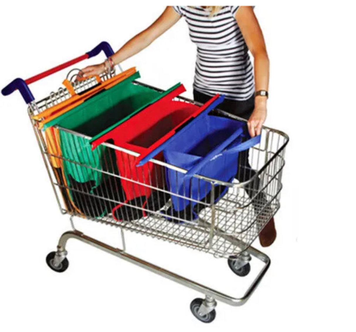 4-Piece Shopping Trolley Bags Organizer Set