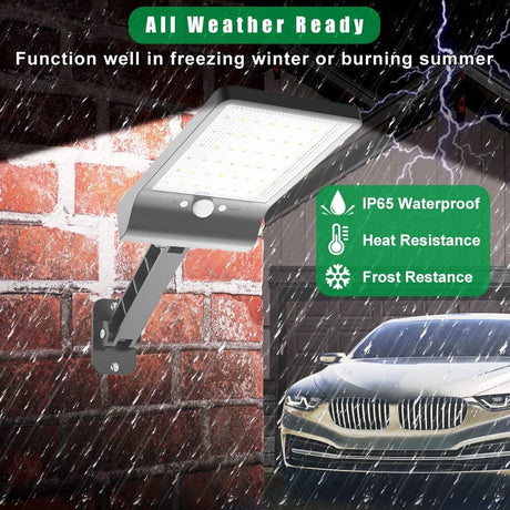 48 LED Waterproof Solar Security Lights with 3 Modes and Colour Temperature Adjustment