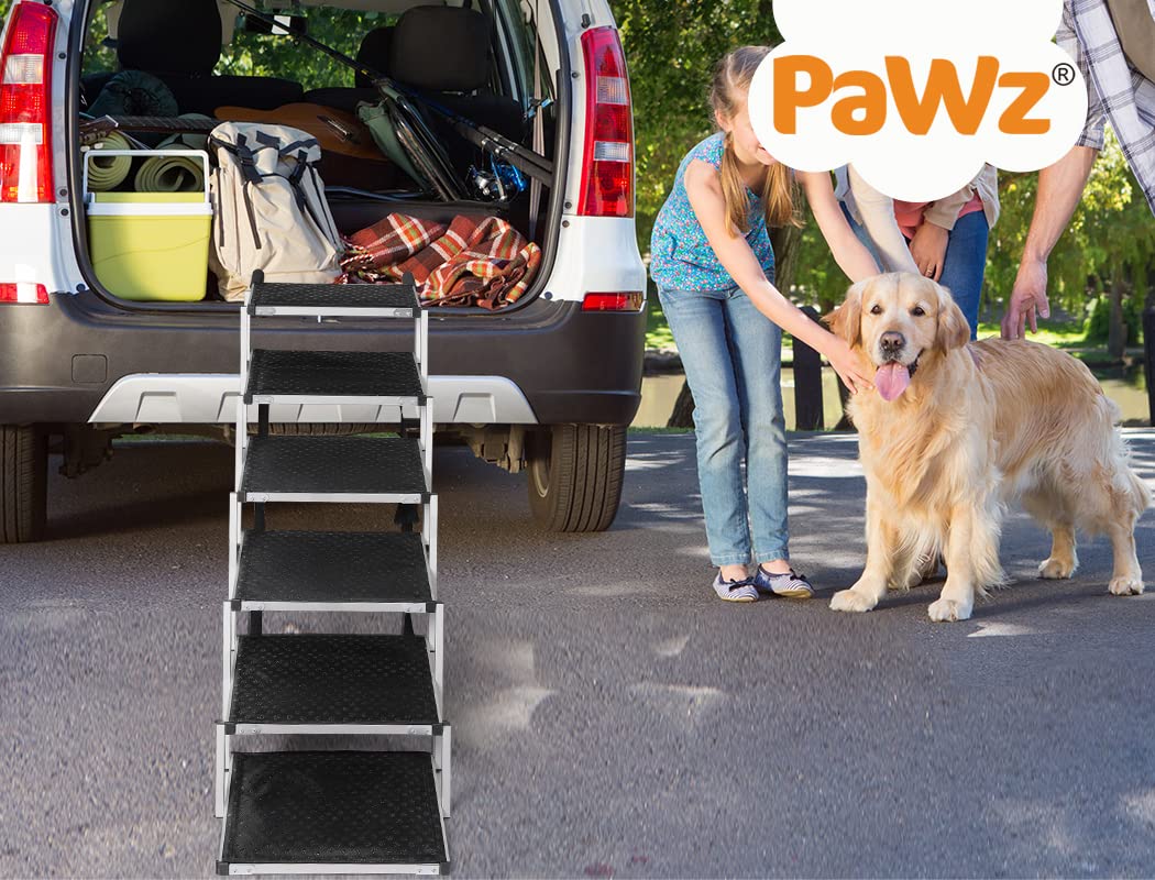 Folding Dog Ramp for SUV Truck Pet Safety Stairs Portable Non-Slip Ladder