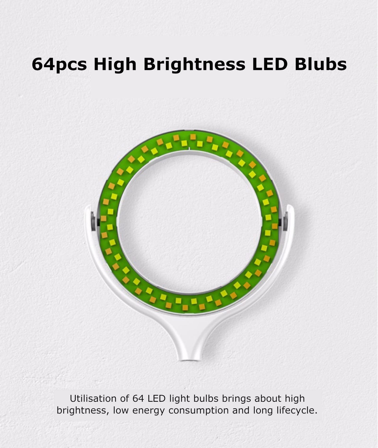 360° Rotatable 3 Colour Tones Dimmable 8 Inch LED Ring Light with Stand and Phone Holder Set Black