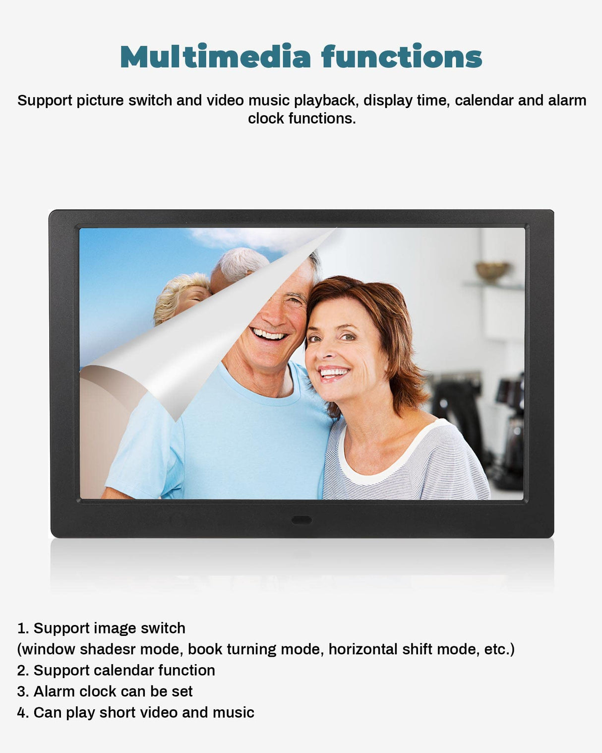 Digital Photo Frame, 10.1 Inch Digital Picture Frame 1280*800 IPS High Resolution 16:10 Display, Electronic Picture Frame support Remote Control/Auto-Rotate/Image Preview /Video /Calendar Clock