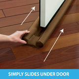 Twin Draft Guard Extreme, Original Door Draft Stopper, Single, Brown Year-Round Insulator, Trademarked and Patented Under Door Draft Stopper