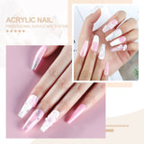 Acrylic Nail Kit, 3 Pcs Acrylic Powder Acrylic Liquid,Acrylic Nail Brush Nail Art Rhinestones False Nail Tips Manicure Tools for Nail Extension