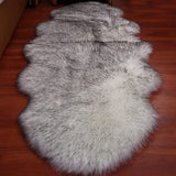 Soft Faux Sheepskin Fur Rug Fluffy Area Rug Floor Mat Luxury Carpets Chair Cover Seat Pad Shaggy Rug for Bedroom Sofa Living Room (2x5 Ft Sheepskin)