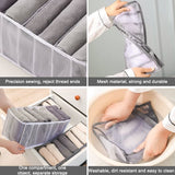 Wardrobe Clothes Organizer,3 Pcs 7+7+9 Grids Washable Clothes Storage for Folded Jeans Shirts,1 Small+1 Middle+1 Large Foldable Drawer Clothes Compartment Storage Box for Adults Underwear Pants