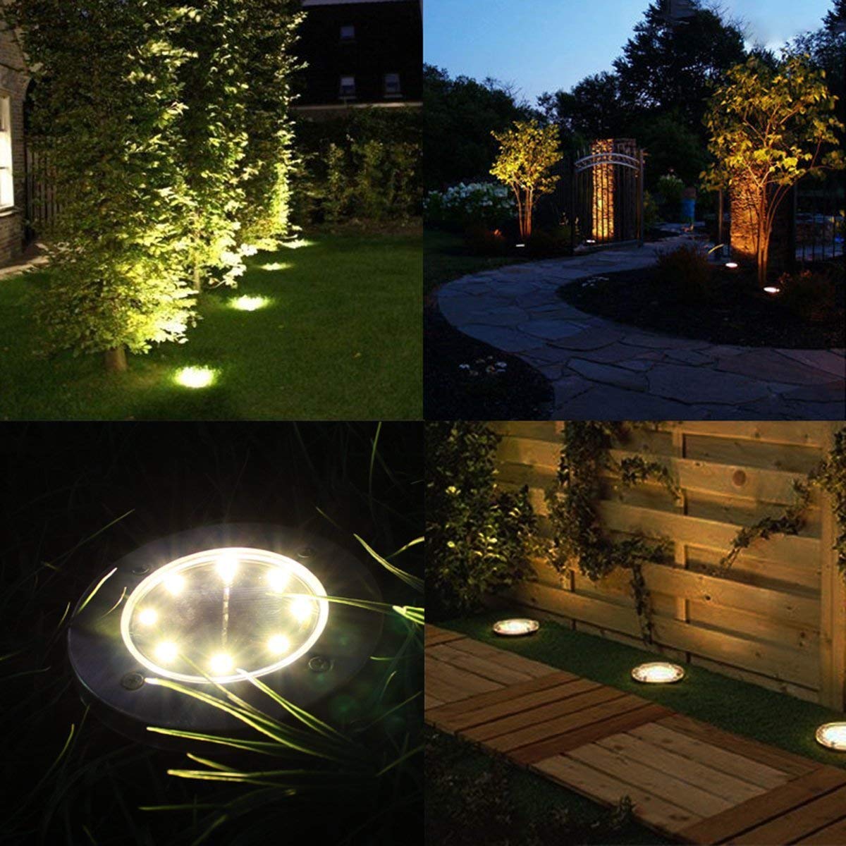 8 Pack Solar Lights Outdoor Solar Garden Lights