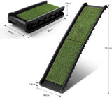 Pet Scene Dog Ramp Pet Ramps Foldable Ladder Steps Stairs Portable Car Step Travel 68KG with Artificial Grass