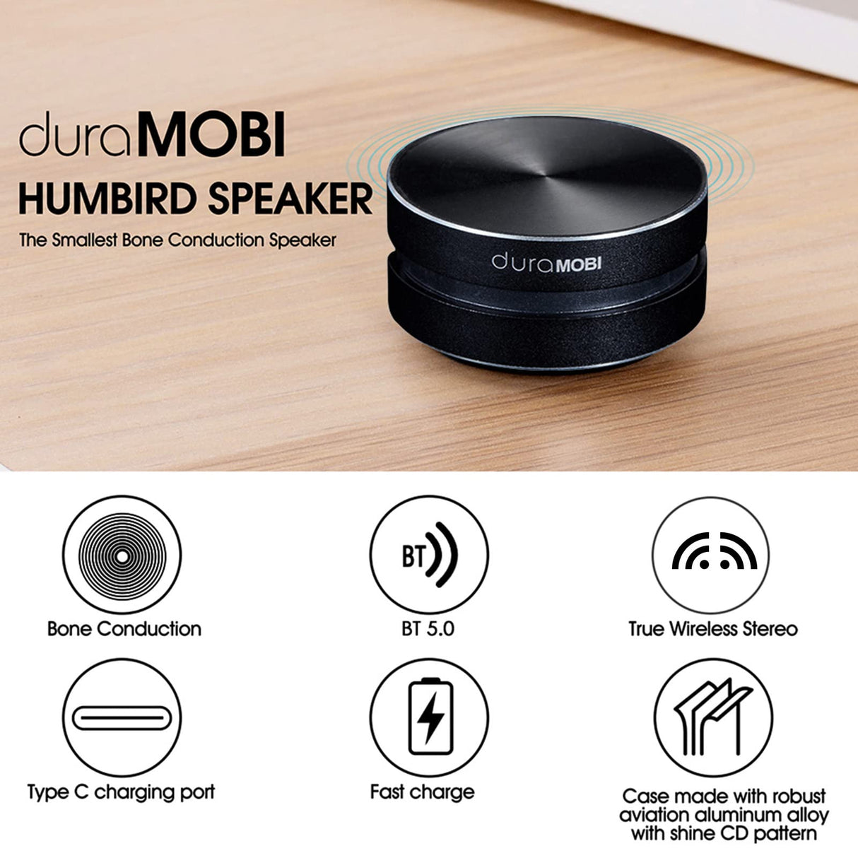 Wirelessly BT Speaker Bone Conduction Speakers Mini Portable Loud Stereo Sound Built-in Mic Sound Box Bone Conduction Speakers